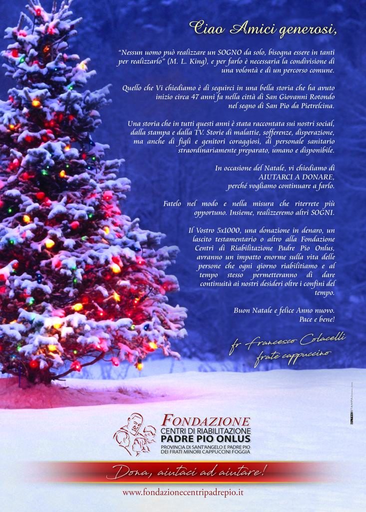 Buon Natale Uomo.Buon Natale Amici Fondazione Centri Di Riabilitazione Padre Pio Onlus