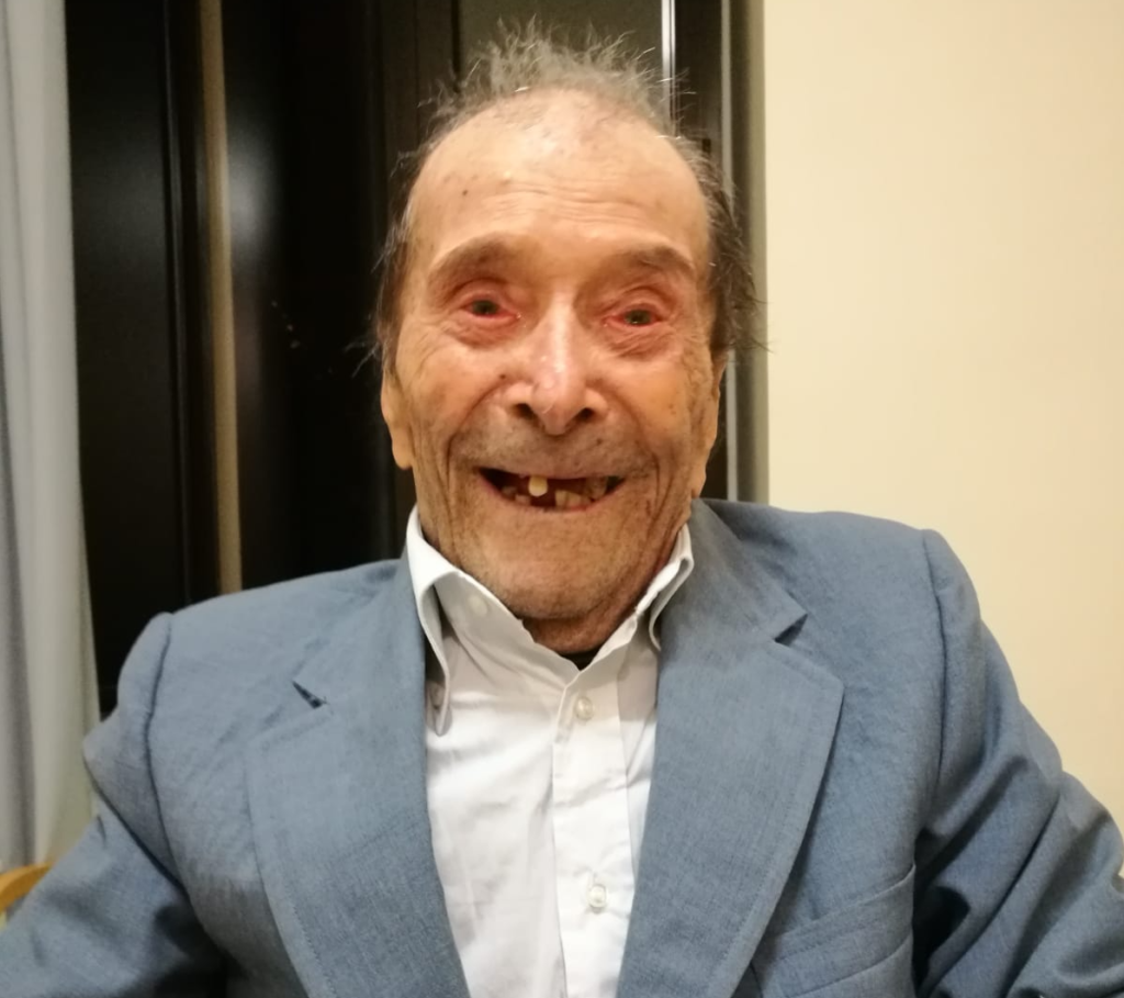 Michele, 105 anni festeggiati con noi