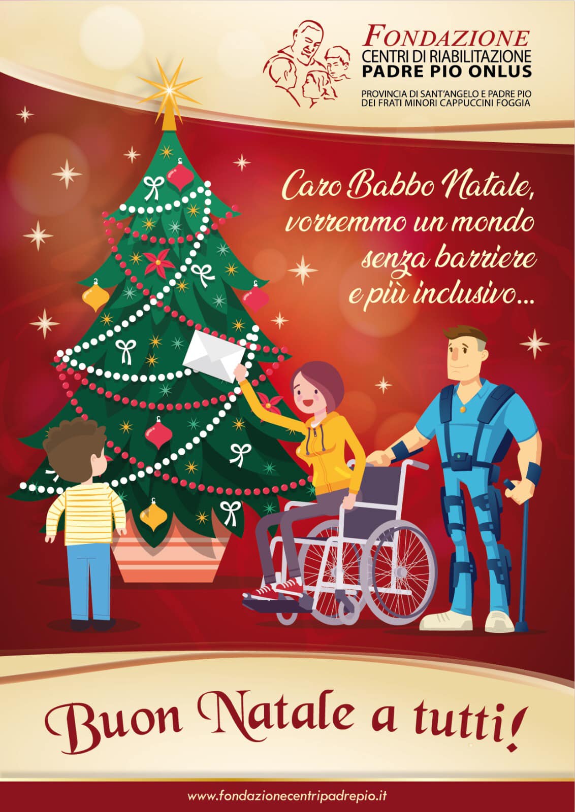 Come Augurare Buon Natale.Auguri Buon Natale Fondazione Centri Di Riabilitazione Padre Pio Onlus