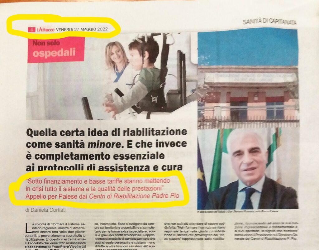 LA FONDAZIONE SU “l’ATTACCO”