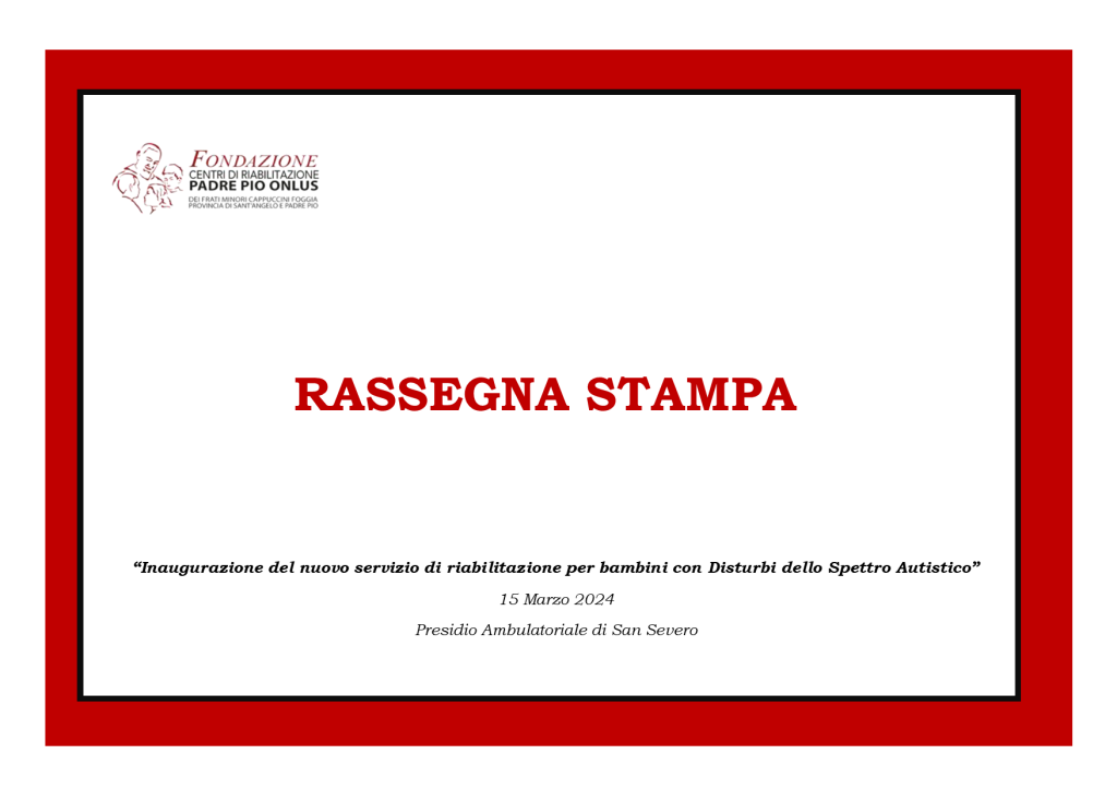 RASSEGNA STAMPA